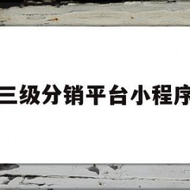 三级分销平台小程序(三级分销平台小程序是什么)