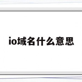 io域名什么意思(ip地址是什么意思)