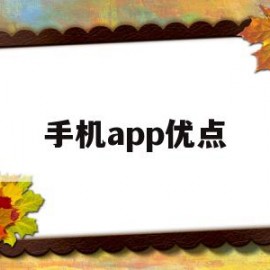 手机app优点(手机应用的优缺点)