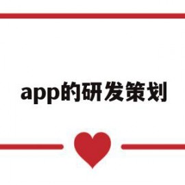 app的研发策划(app软件开发策划书)