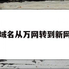 域名从万网转到新网(新网的域名可以转到万网吗?)