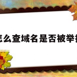 怎么查域名是否被举报(怎么检查域名有没有被使用)