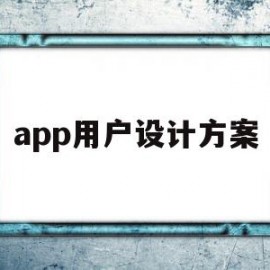 app用户设计方案(app用户设计方案有哪些)