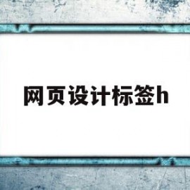 网页设计标签h(网页设计标签名词解释)