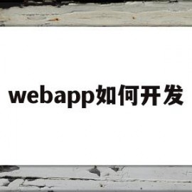 webapp如何开发(web app开发教程)