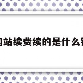 网站续费续的是什么钱(网站续费续的是什么钱包啊)