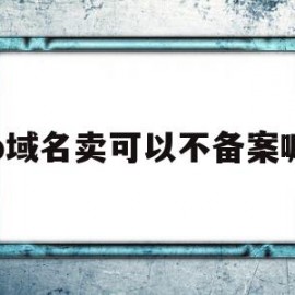 b域名卖可以不备案嘛(域名买完后,不备案,不解析能用吗?)