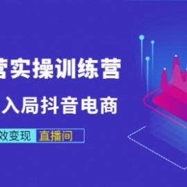 商家运营实操训练营，轻松快速入局抖音电商，助力打造高效变现直播间