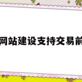 网站建设支持交易前(关于网站建设交易流程的描述一句话)