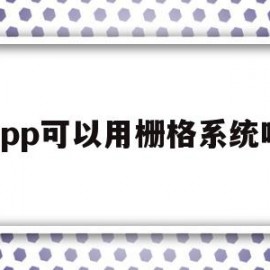 app可以用栅格系统吗(app可以用栅格系统吗为什么)