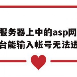 包含在服务器上中的asp网站后台能输入帐号无法进入的词条