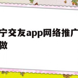 辽宁交友app网络推广怎么做(辽宁交友app网络推广怎么做的)