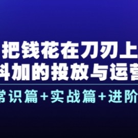 把钱花在刀刃上，抖加的投放与运营：常识篇+实战篇+进阶篇（28节课）