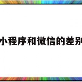 小程序和微信的差别(微信小程序与其他小程序比较)