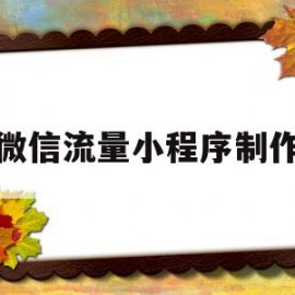 微信流量小程序制作(微信流量小程序如何挣钱)