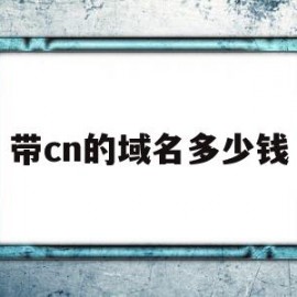 带cn的域名多少钱(cn域名值得投资吗)