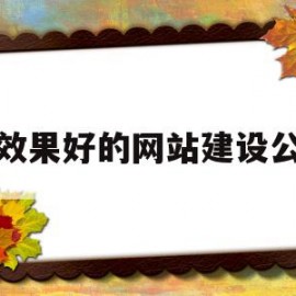 效果好的网站建设公(效果好的网站建设公司有哪些)