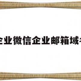 企业微信企业邮箱域名(企业微信邮箱域名怎么填写)