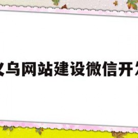 义乌网站建设微信开发(义乌制作网站)