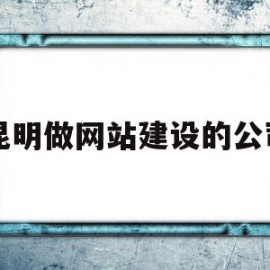 昆明做网站建设的公司(昆明做网站建设的公司有哪些)