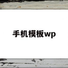 手机模板wp(手机模板文件不存在如何解决)