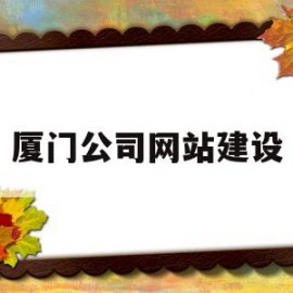 厦门公司网站建设(厦门企业网站建站模板)