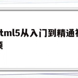 包含html5从入门到精通视频的词条