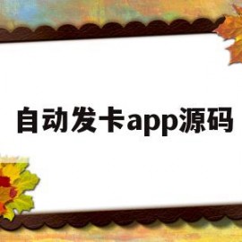 自动发卡app源码(自动发卡 源码)