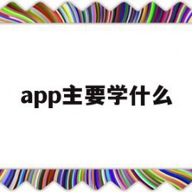 app主要学什么(app主要学什么专业)