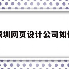 深圳网页设计公司如何(深圳网页设计公司如何盈利)