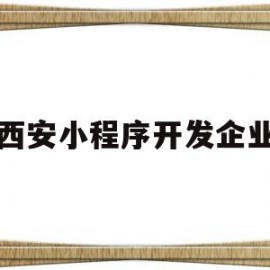 西安小程序开发企业(西安做微信小程序的公司)