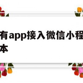 已有app接入微信小程序成本(已有app接入微信小程序成本多少)