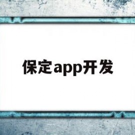 保定app开发(保定软件公司招聘)