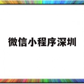 微信小程序深圳(微信小程序深圳交警怎么进不了)