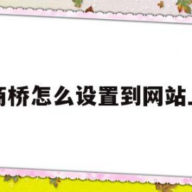 商桥怎么设置到网站上(商桥在线沟通插件可以卸载吗)