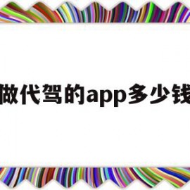 做代驾的app多少钱(做代驾的app多少钱一个月)