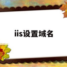 iis设置域名(域名打开显示iis7)