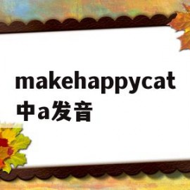 makehappycat中a发音(name make cat中a的发音)