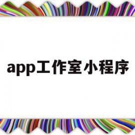 app工作室小程序(app工作室是犯法的吗)