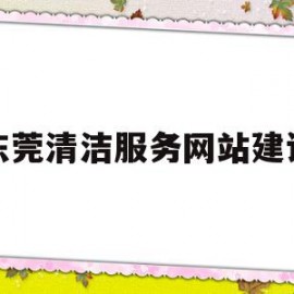 东莞清洁服务网站建设(东莞清洁服务网站建设项目)