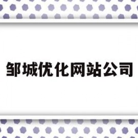 邹城优化网站公司(邹城三个平台网站)