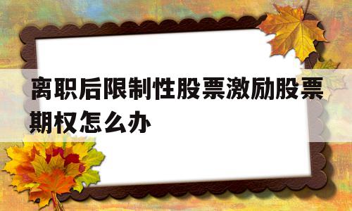 关于离职后限制性股票激励股票期权怎么办的信息