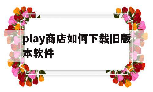 play商店如何下载旧版本软件(play商店怎么更新软件)