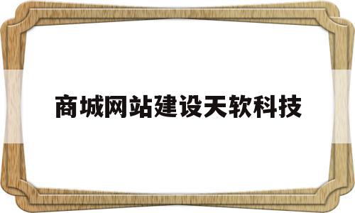 商城网站建设天软科技(天津天软商务服务有限公司)