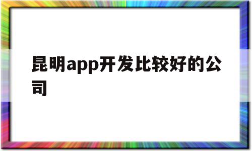 昆明app开发比较好的公司(昆明app开发比较好的公司排名)