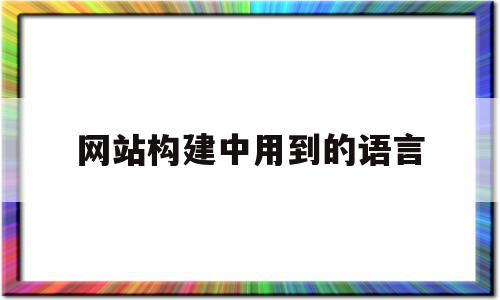 网站构建中用到的语言(网站建立的要素以什么为核心)