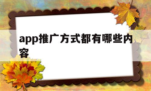 app推广方式都有哪些内容(app推广方式都有哪些内容呢),app推广方式都有哪些内容(app推广方式都有哪些内容呢),app推广方式都有哪些内容,信息,视频,账号,第1张