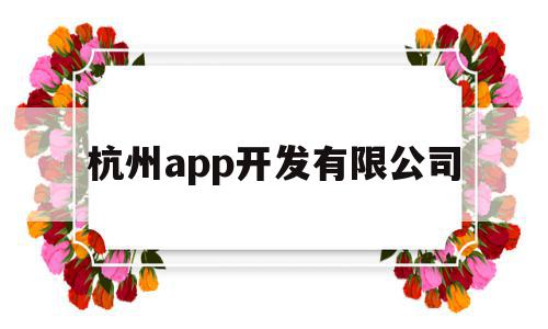 杭州app开发有限公司(