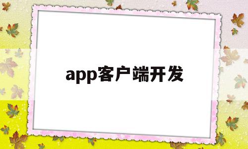 app客户端开发(app客户端开发 联网)