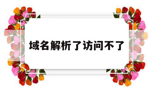 域名解析了访问不了(域名解析访问不了换个域名就可以)